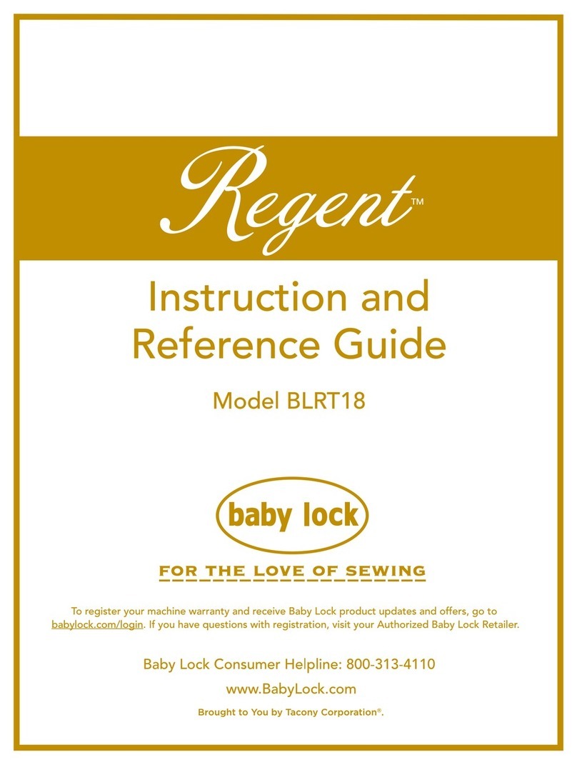 Baby Lock Regent BLRT18 Instruction and reference guide