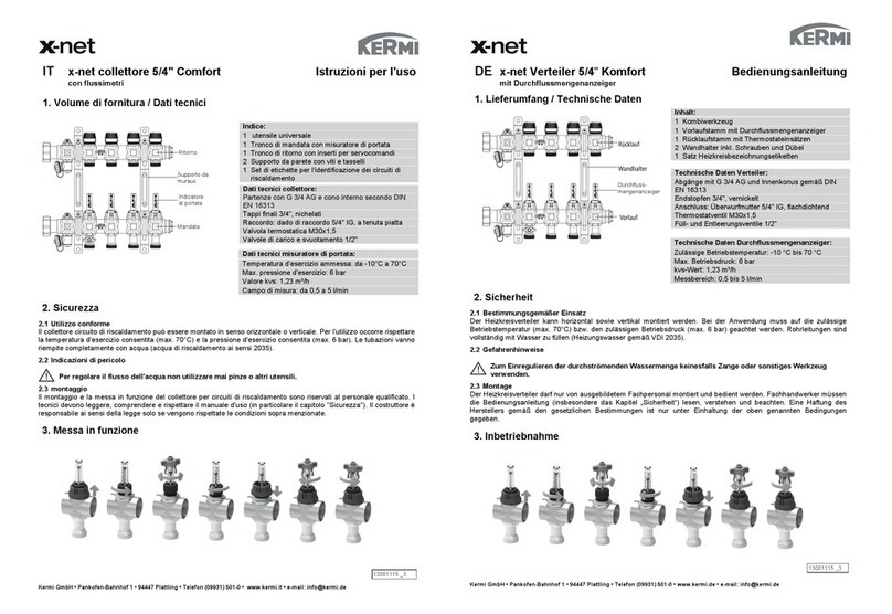 Kermi x-net comfort 5/4" Operator's manual