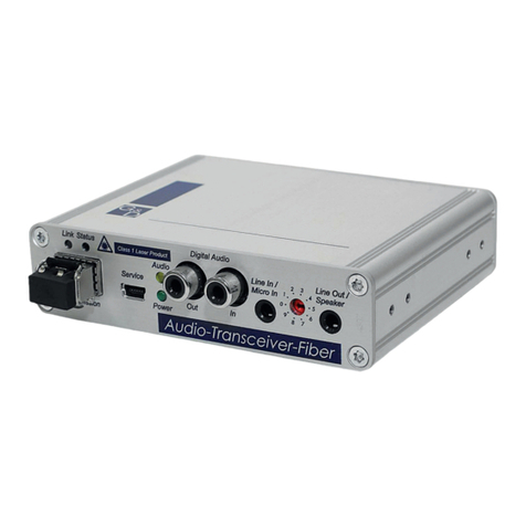 G&D Audio-Transceiver-Fiber Series installation guide