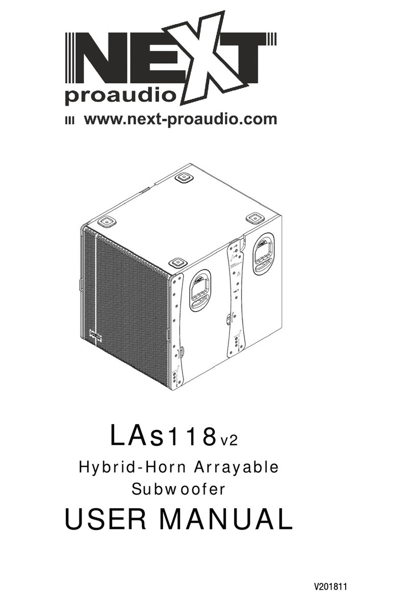 Next PROAUDIO LAs118v2 user manual