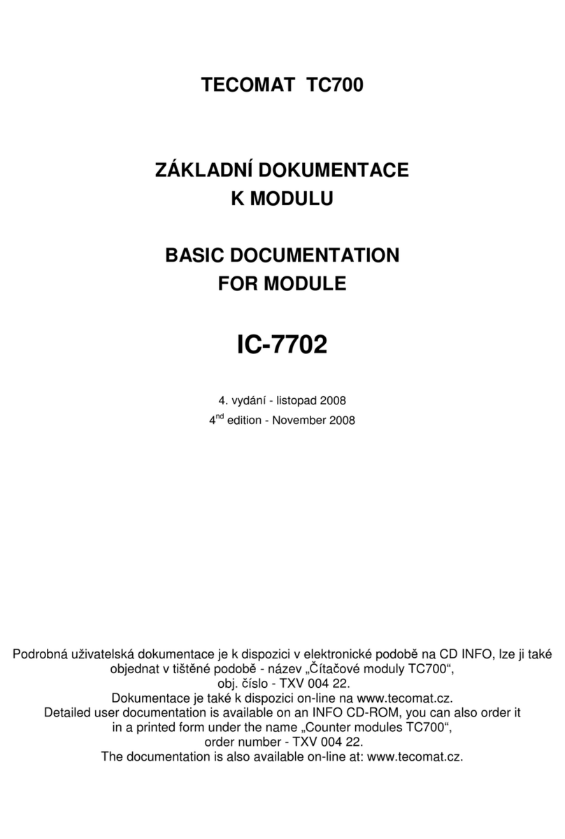 Tecomat IC-7702 Operator's manual