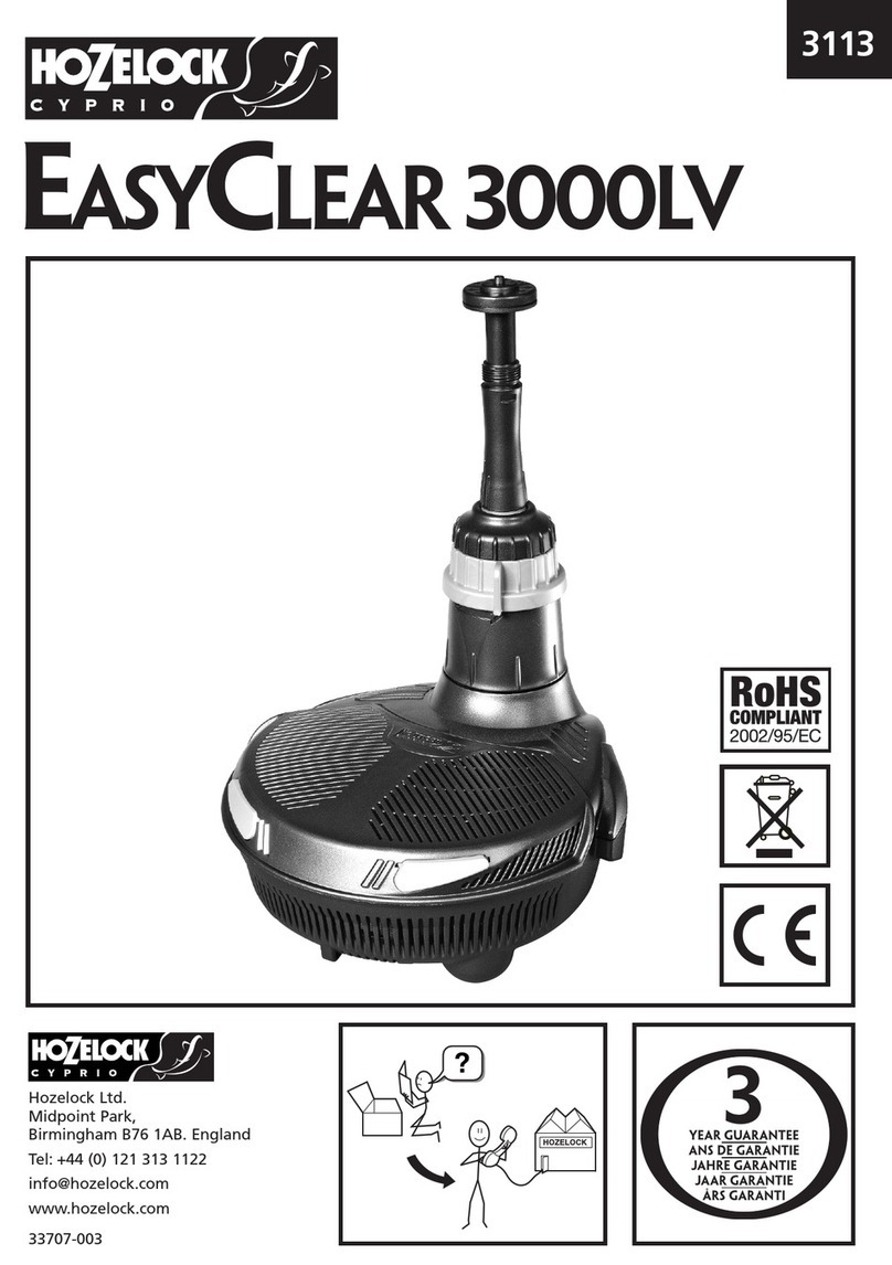 Hozelock Cyprio EASYCLEAR 3000LV User manual Hozelock Cyprio EASYCLEAR 3000LV User manual