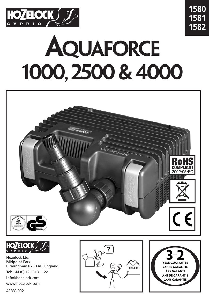 Hozelock Cyprio Aquaforce Series User manual Hozelock Cyprio Aquaforce Series User manual