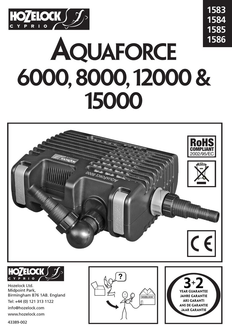 Hozelock Cyprio Aquaforce Series User manual Hozelock Cyprio Aquaforce Series User manual