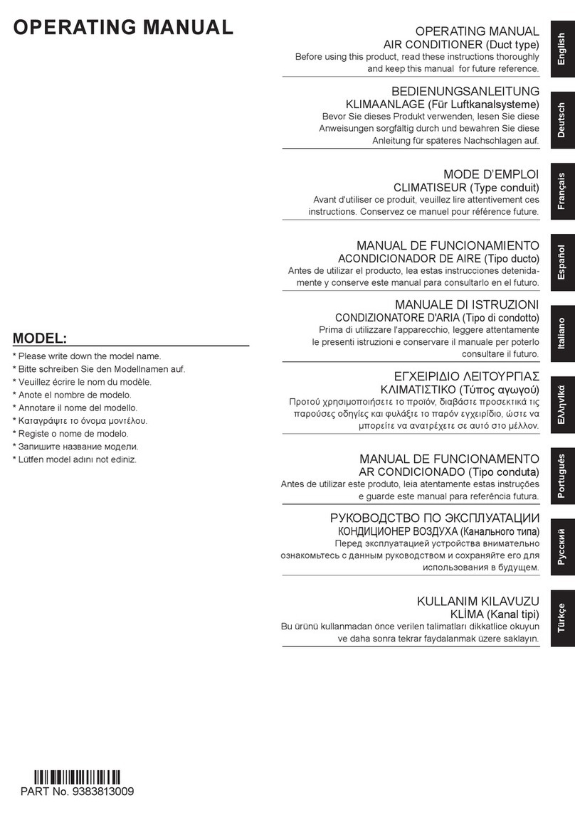 Fujitsu ARXG12-54KHTAP User manual Fujitsu ARXG12-54KHTAP User manual