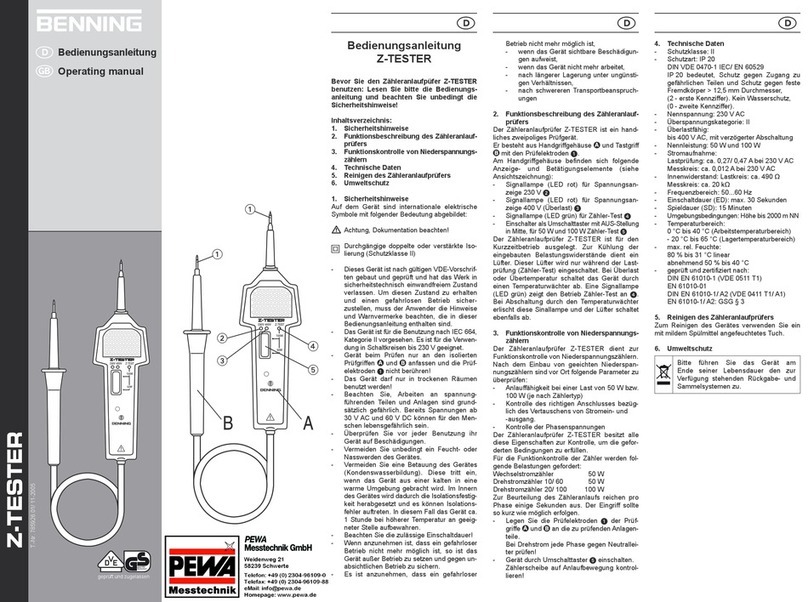 Benning Z-TESTER User manual
