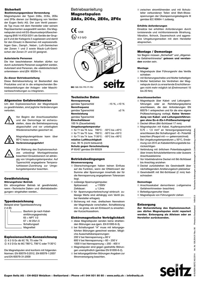 Seitz 2A6 Series operating instructions