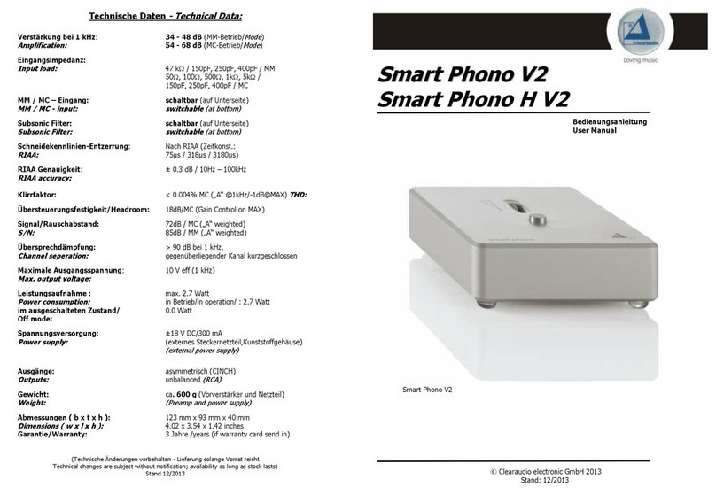 Clearaudio Smart Phono H V2 user manual