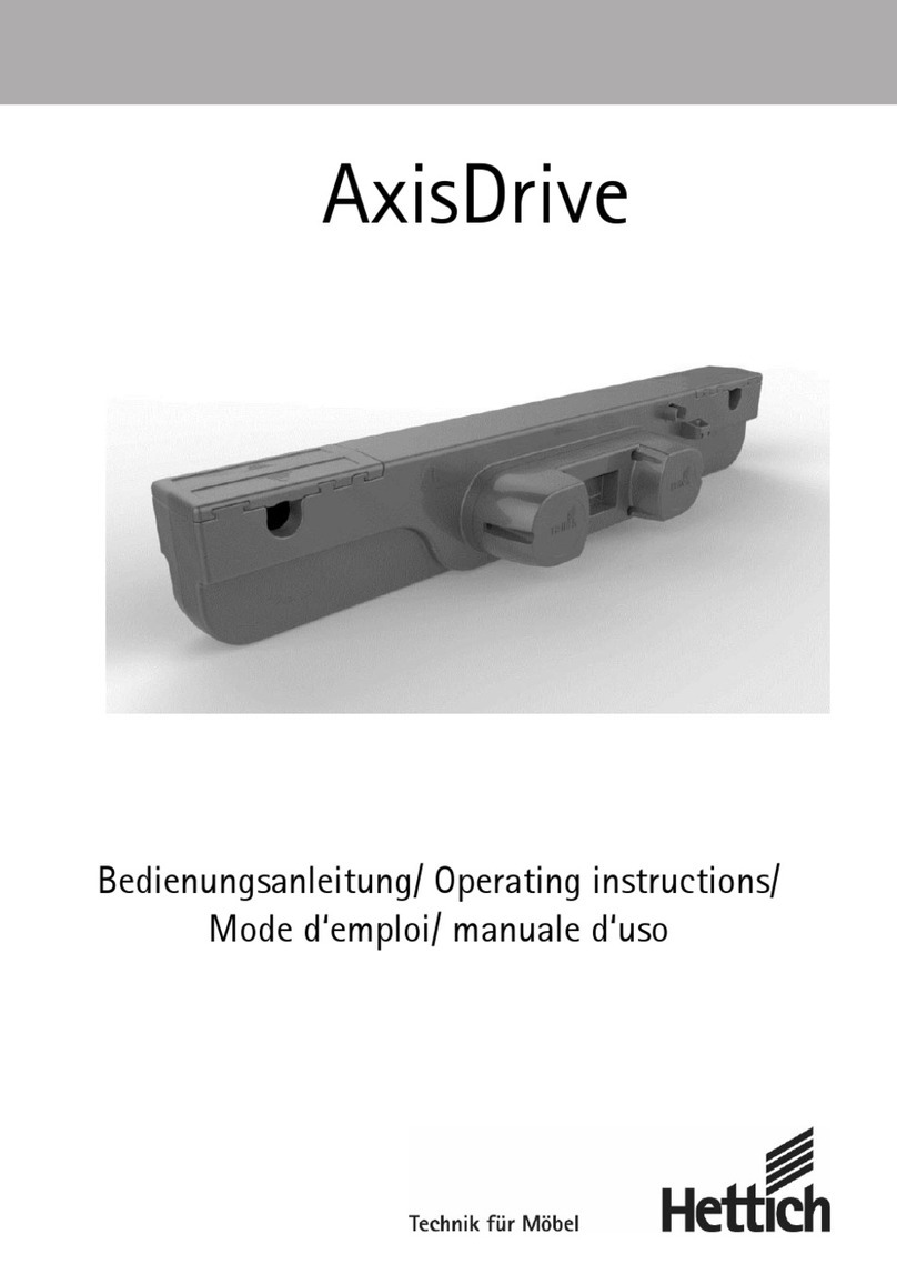 Hettich AxisDrive Series operating instructions