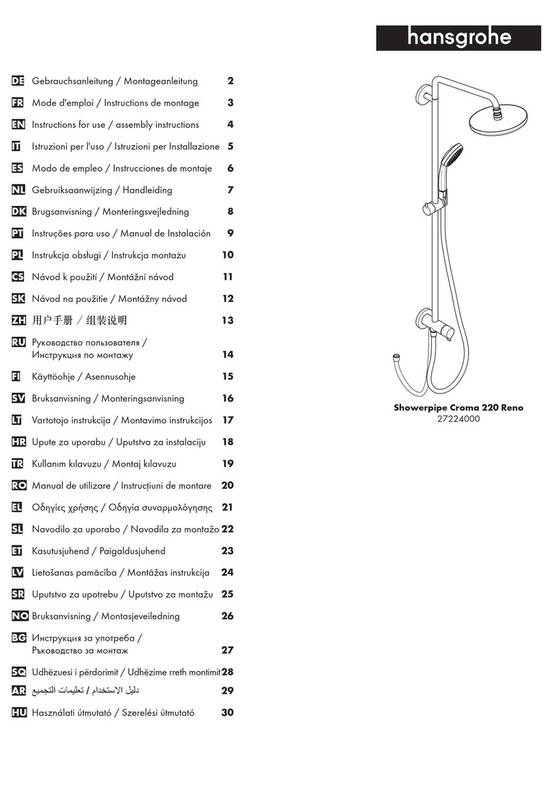 Hans Grohe Showerpipe Croma 220 Reno Instructions for use/assembly instructions Hans Grohe Showerpipe Croma 220 Reno Instructions for use/assembly instructions