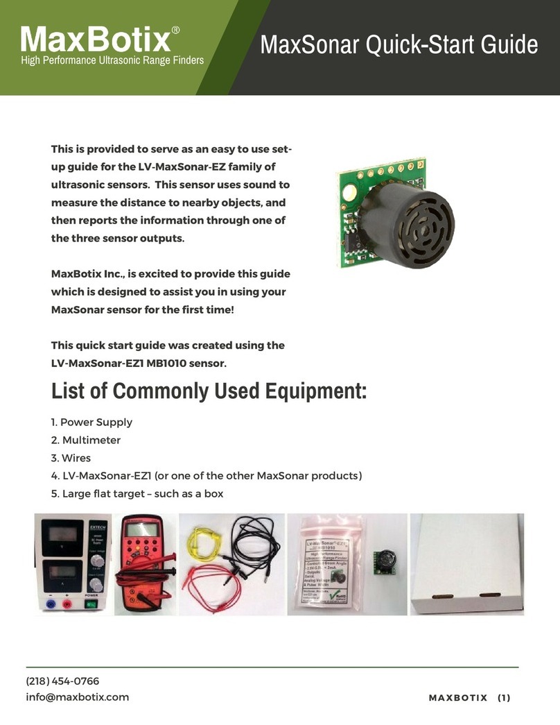 MAXBOTIX MaxSonar quick start guide