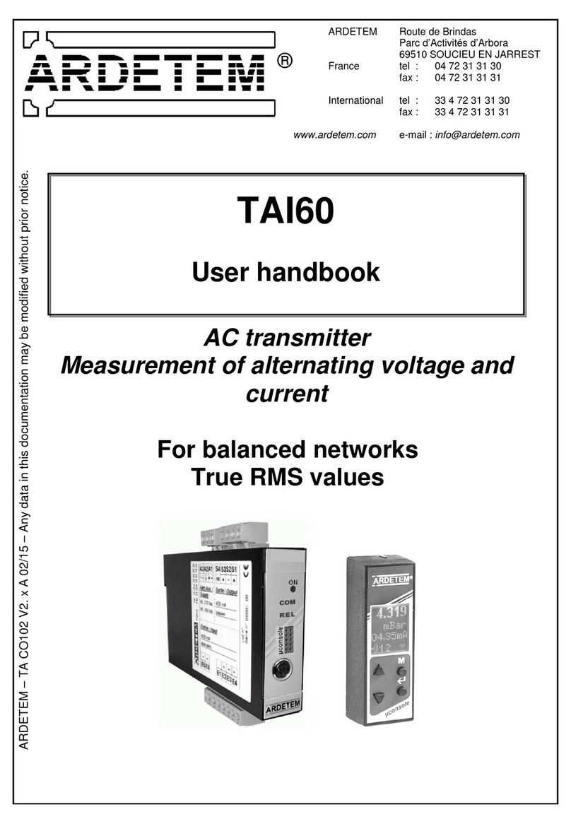 ARDETEM TAI60 User handbook