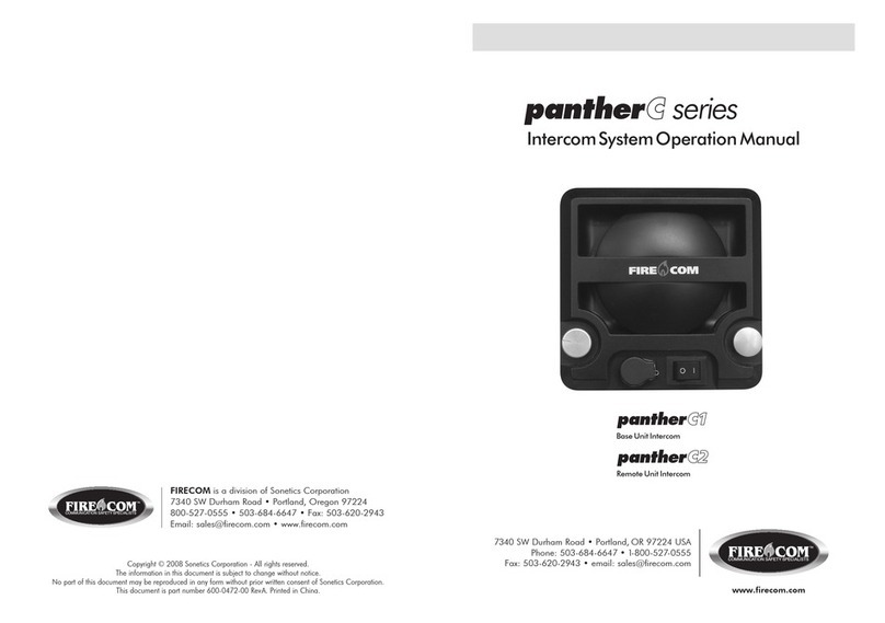 Firecom pantherC Series User manual