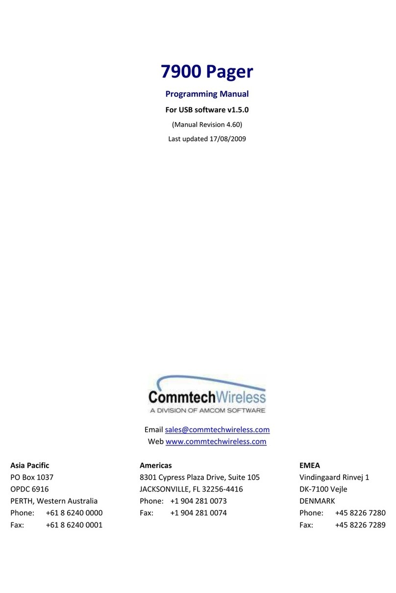 commtech wireless 7900 Programming manual