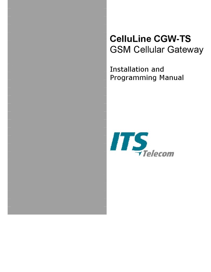ITS Telecom CelluLine CGW-TS Installation and programming manual