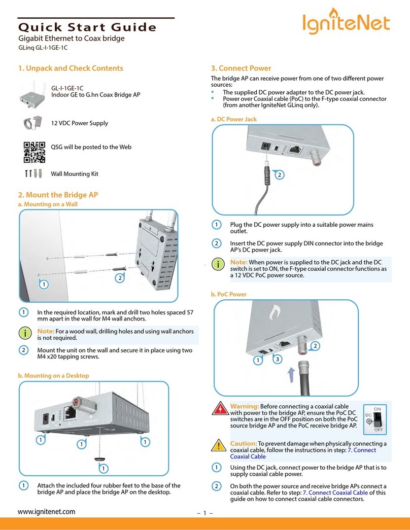IgniteNet GLinq GL-I-1GE-1C quick start guide