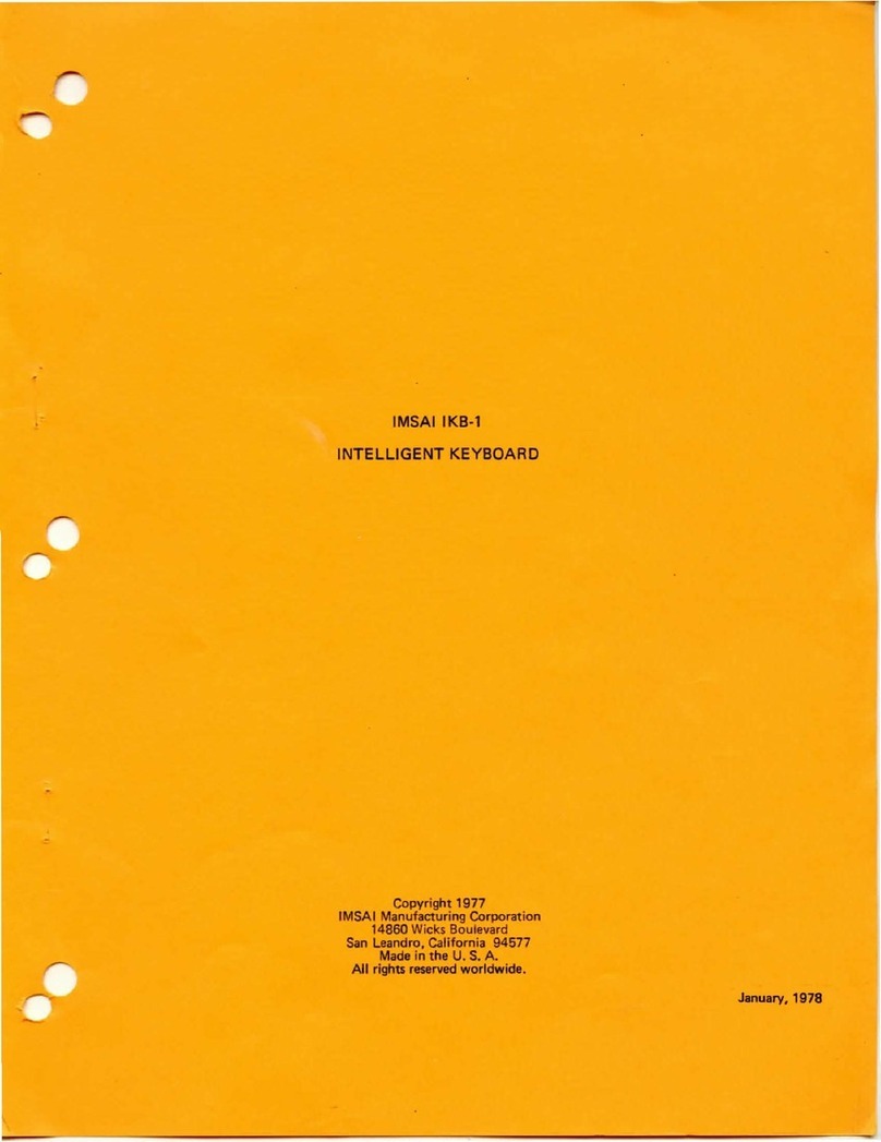 Imsai IKB-1 User manual
