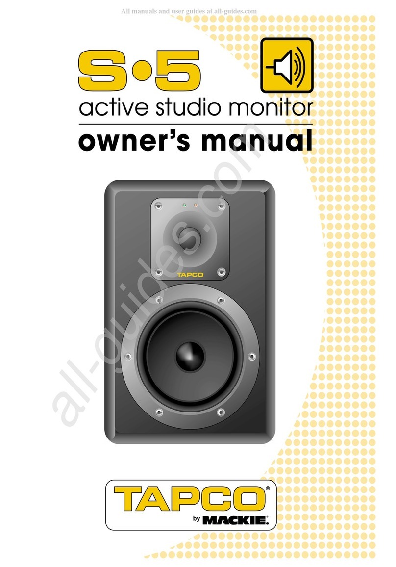 Mackie TAPCO S-5 owner's manual
