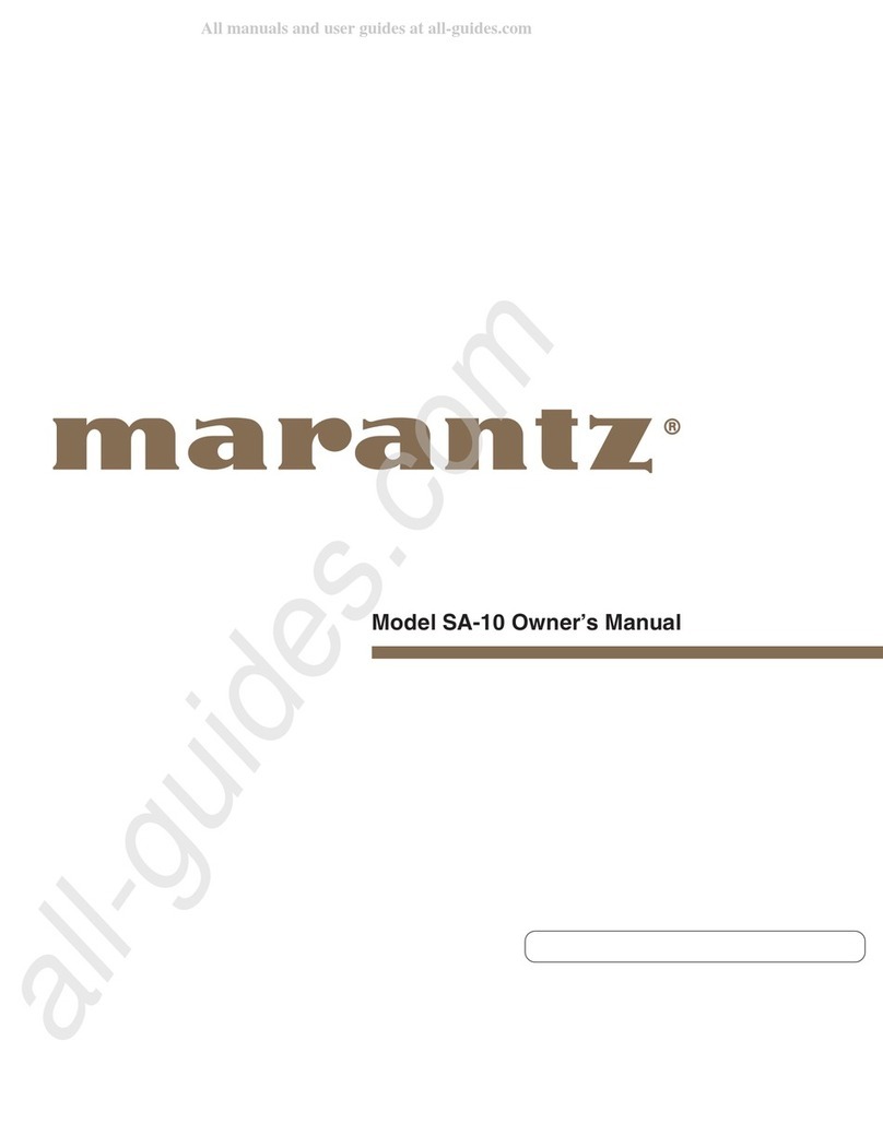 Marantz SA-10 User manual