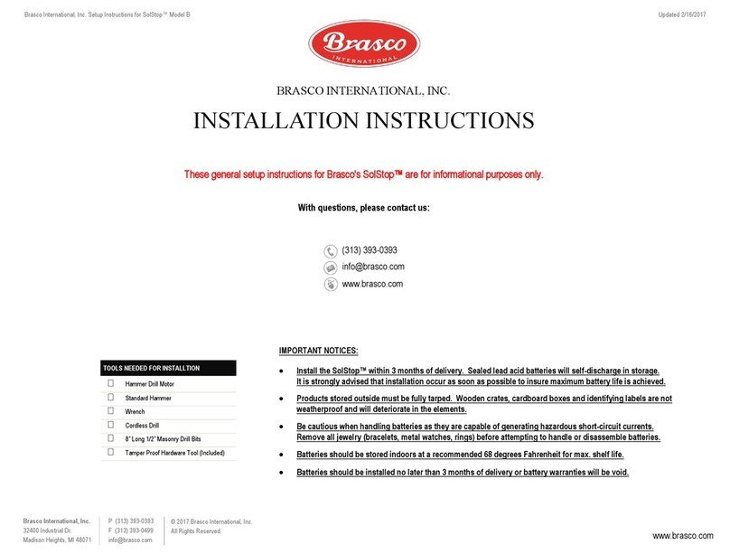 Brasco SolStop B installation instructions