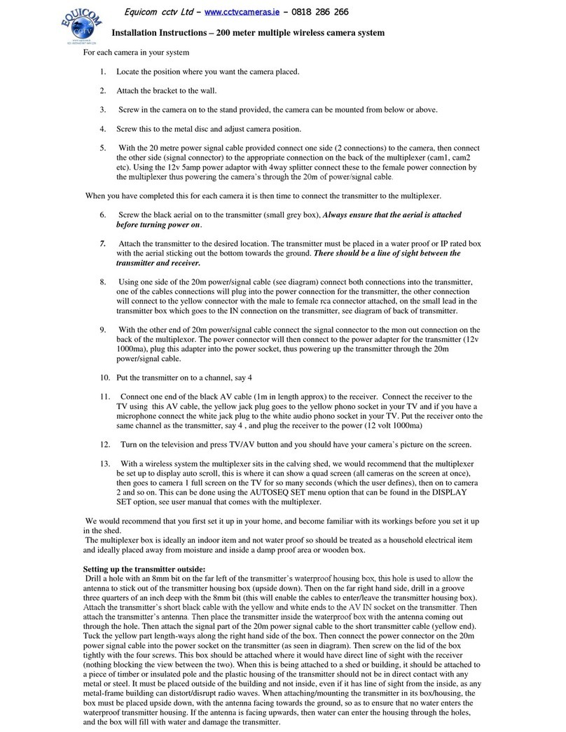 Equicom 200 meter Camera System User manual