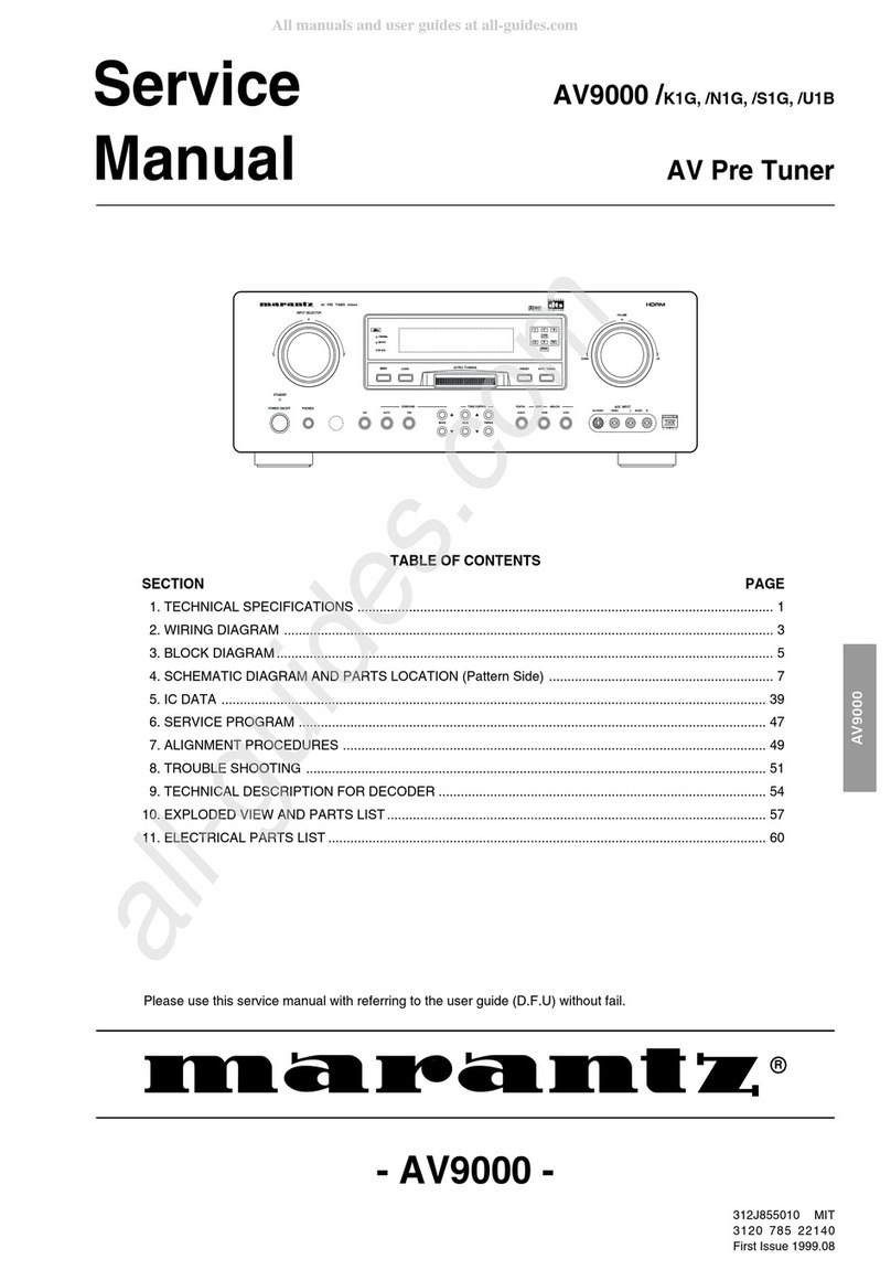 Marantz AV9000 User manual