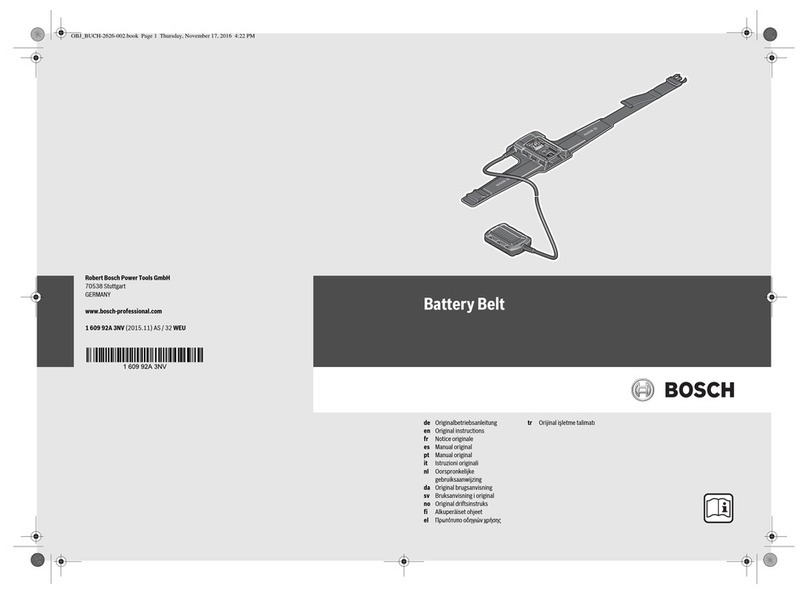 Bosch Battery Belt User manual