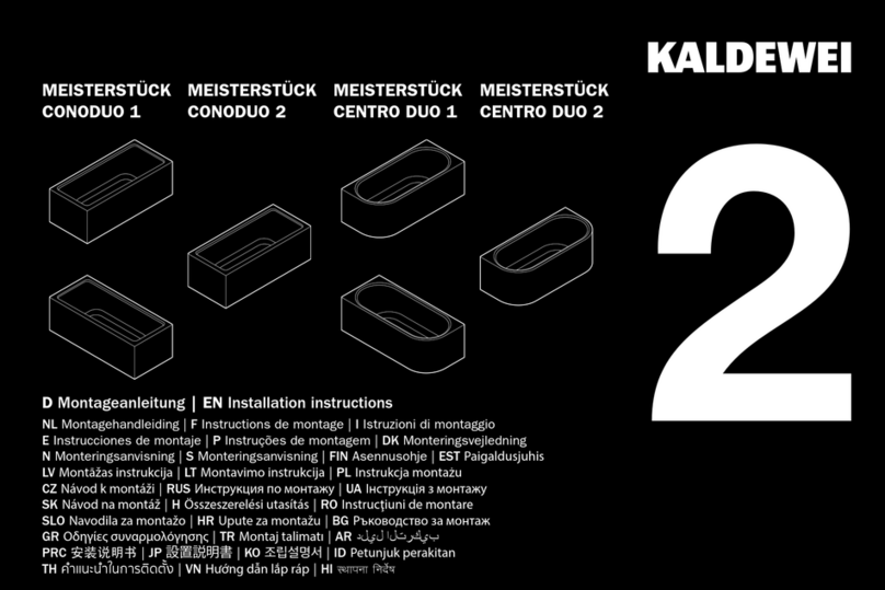 Kaldewei CONODuo 1 installation instructions Kaldewei CONODuo 1 installation instructions