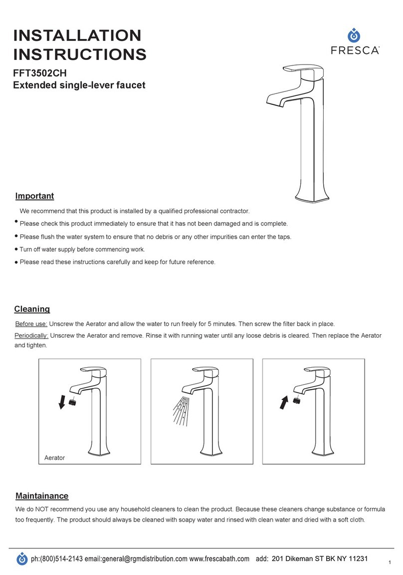 Fresca FFT3502CH installation instructions