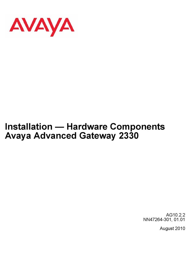 Avaya Advanced Gateway 2330 User manual