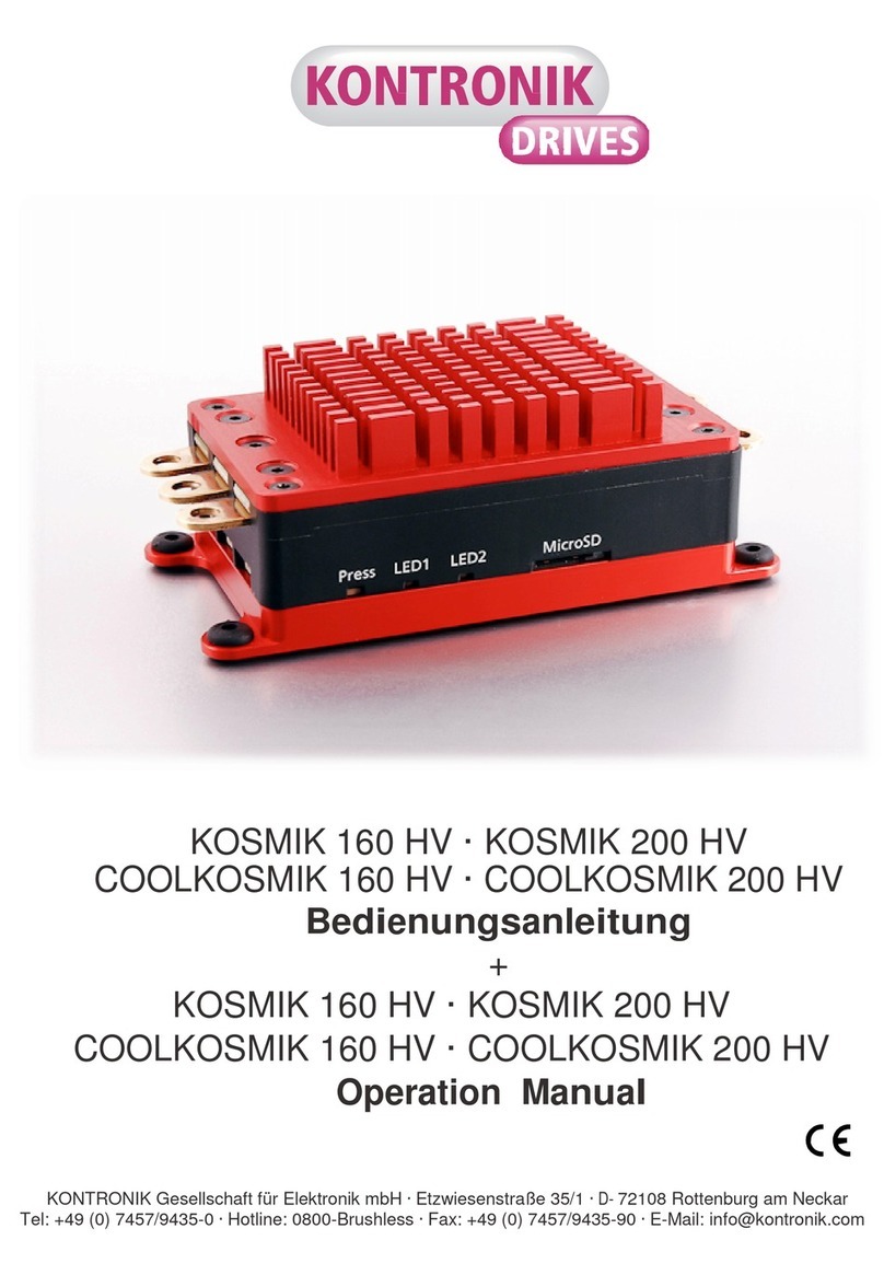 KONTRONIK KOSMIK 160 HV Operation manual