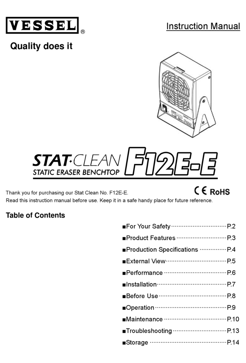Vessel STAT-CLEAN F12E-E instruction manual