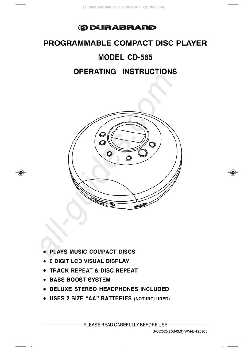 Lenoxx Durabrand CD-565 User manual