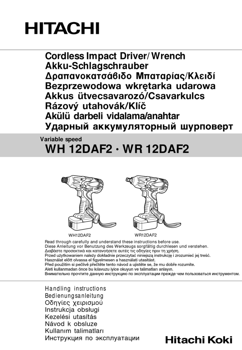 Hitachi WH 12DAF2 User manual