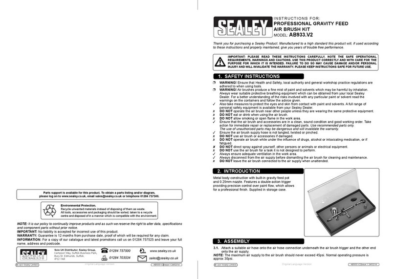 Sealey AB933.V2 User manual