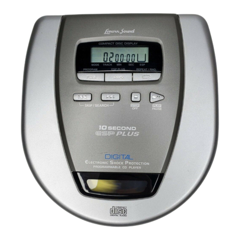 Lenoxx Sound 10 Second ESP Plus CD-79 User manual