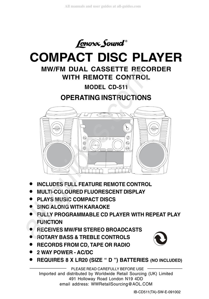 Lenoxx Sound CD-511 User manual