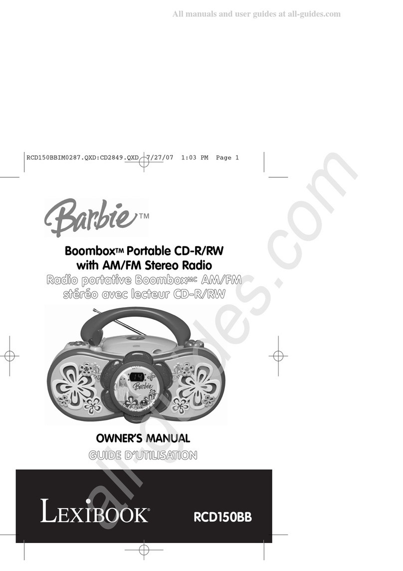 LEXIBOOK Barbie RCD150BB User manual