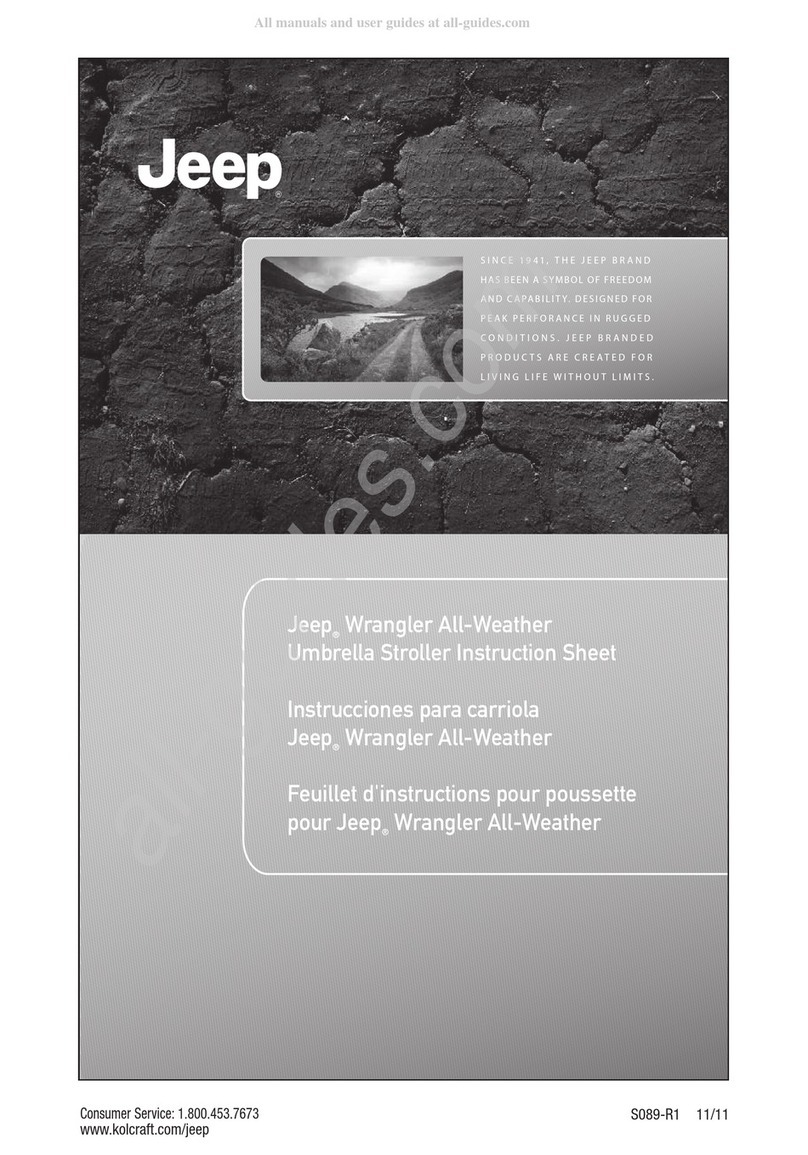 Jeep Wrangler All-Weather Umbrella Stroller instruction sheet