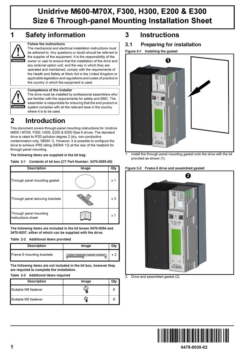 Nidec M600-M70X Assembly instructions