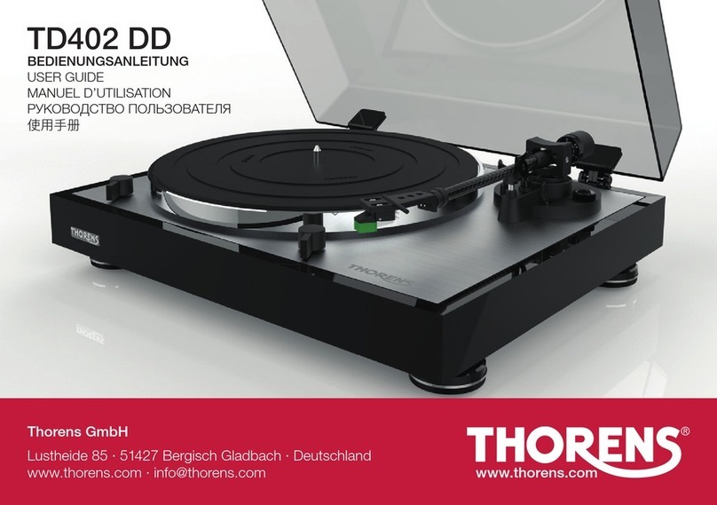 THORENS TD402 DD User manual