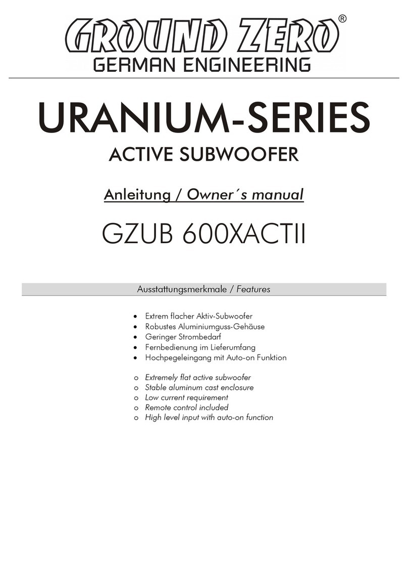 Ground Zero URANIUM Series User manual