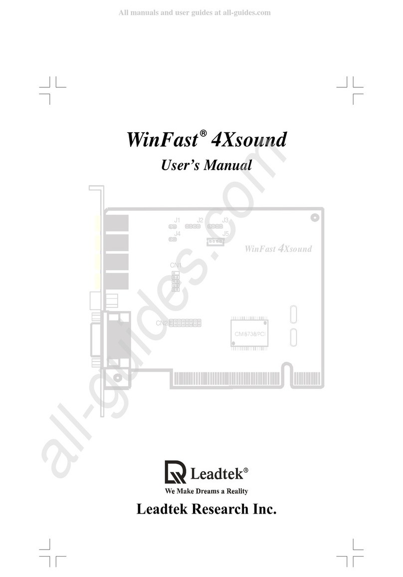Leadtek WinFast 4Xsound user manual
