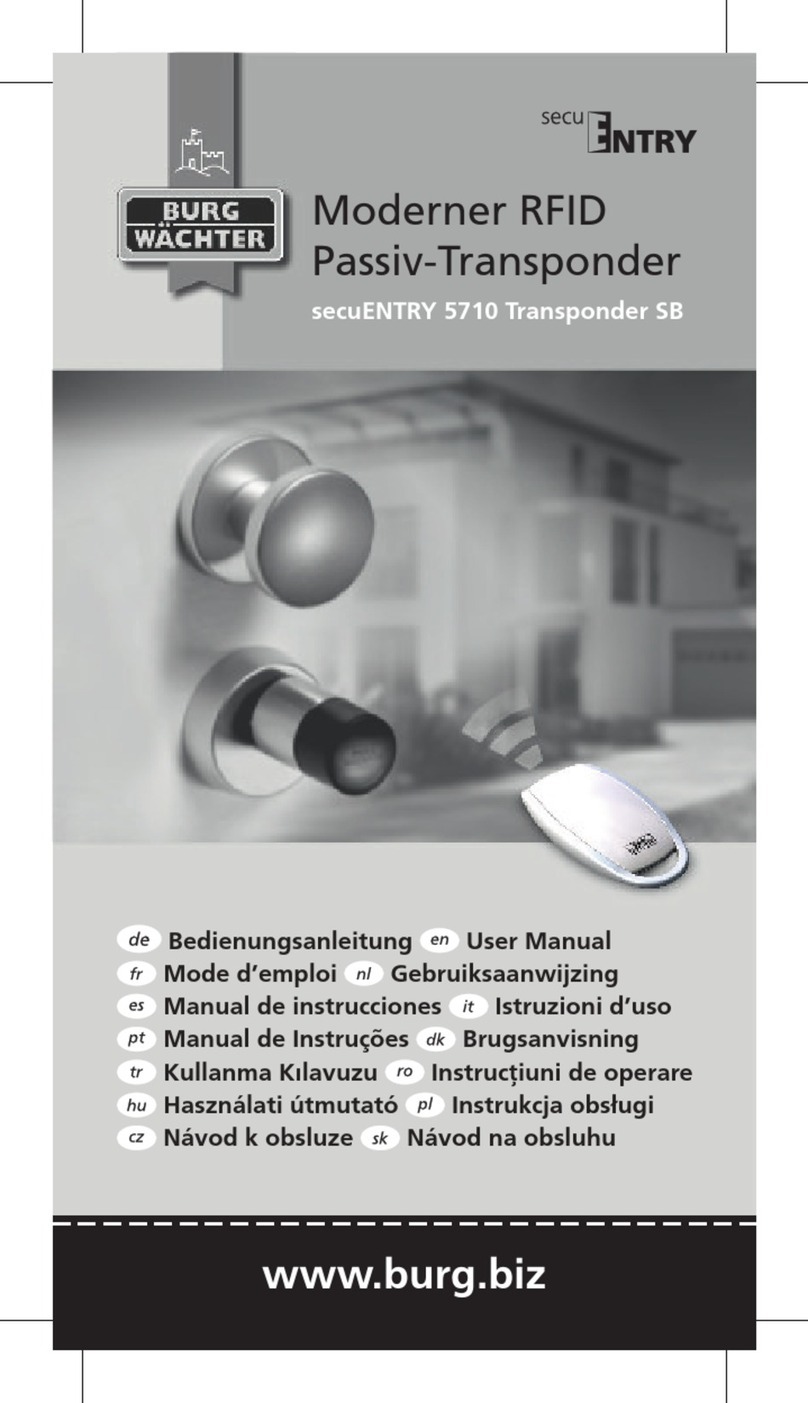 BURG-WACHTER secuENTRY 5710 Transponder SB user manual