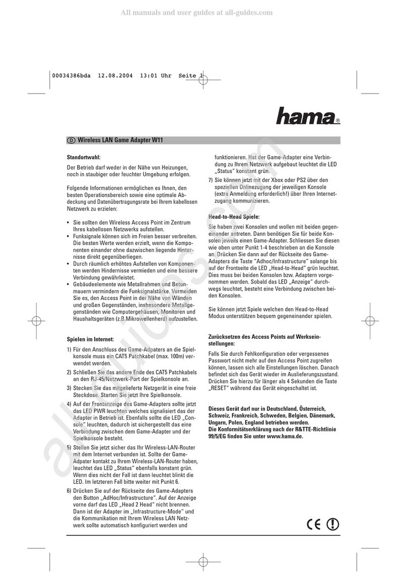Hama W11 User manual