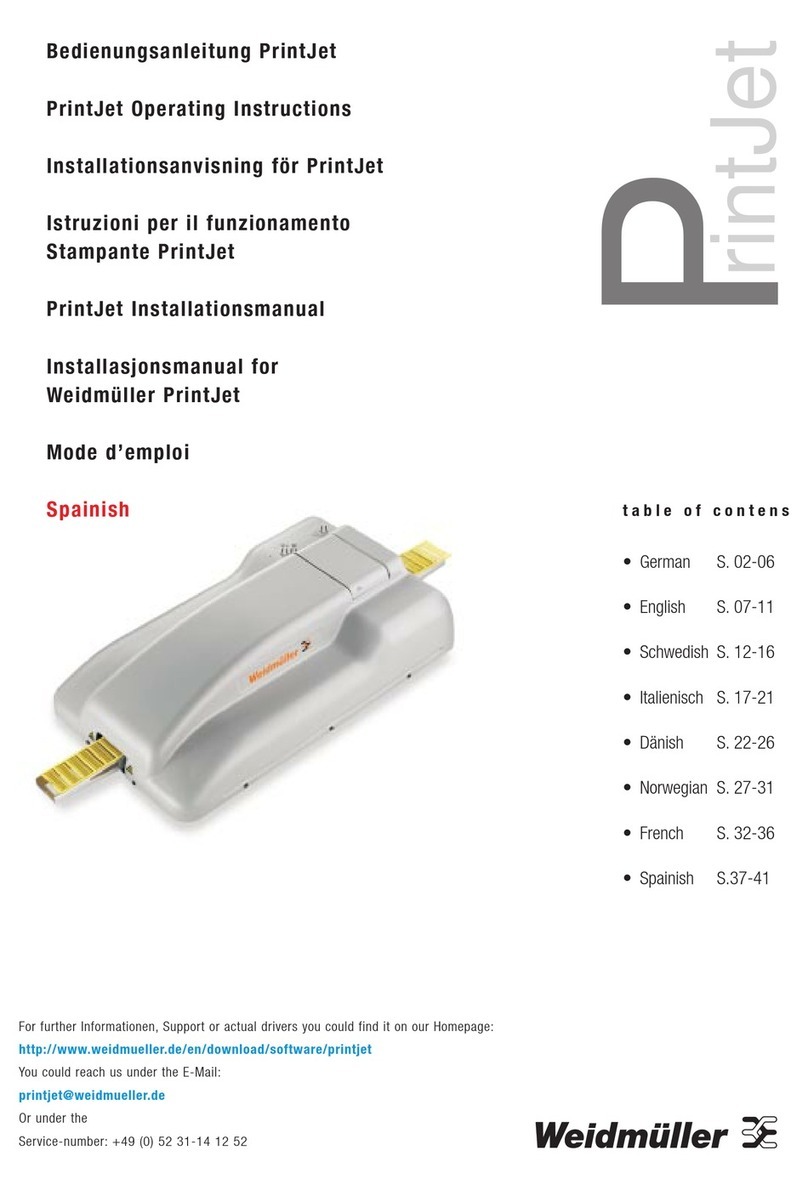 Weidmuller Printjet User manual