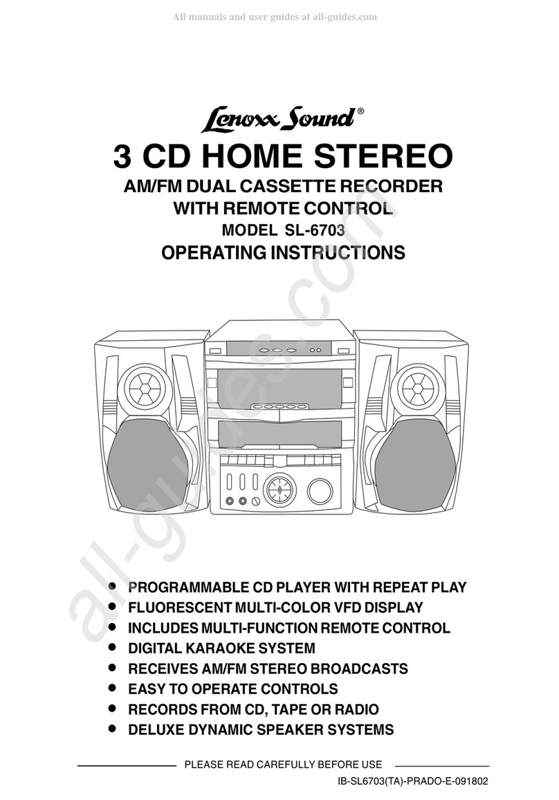 Lenoxx Sound SL-6703 operating instructions