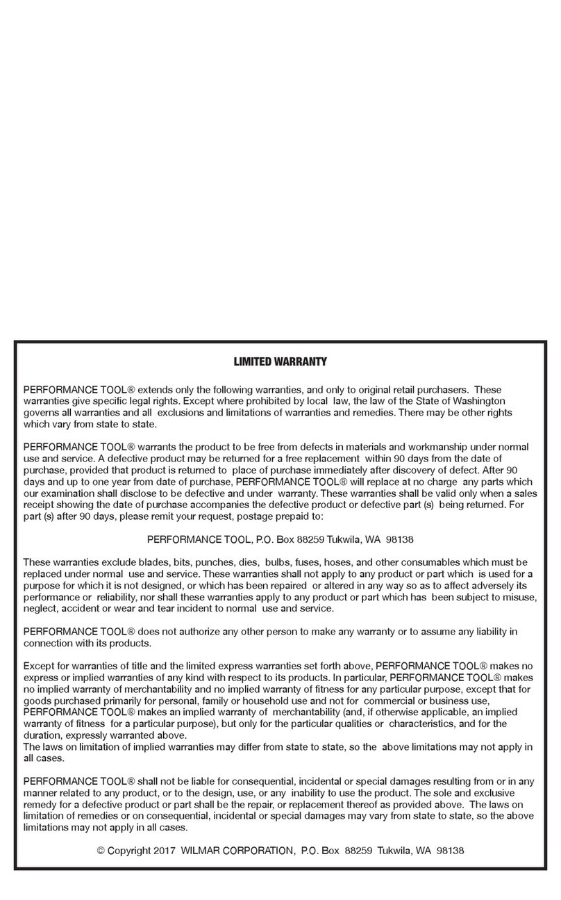 Performance Tool W2007 owner's manual