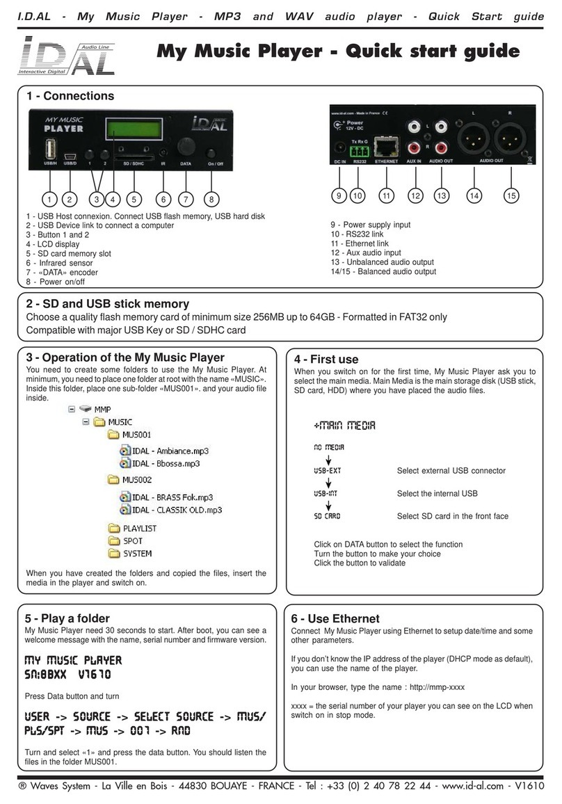 I.D. AL My Music Player User manual