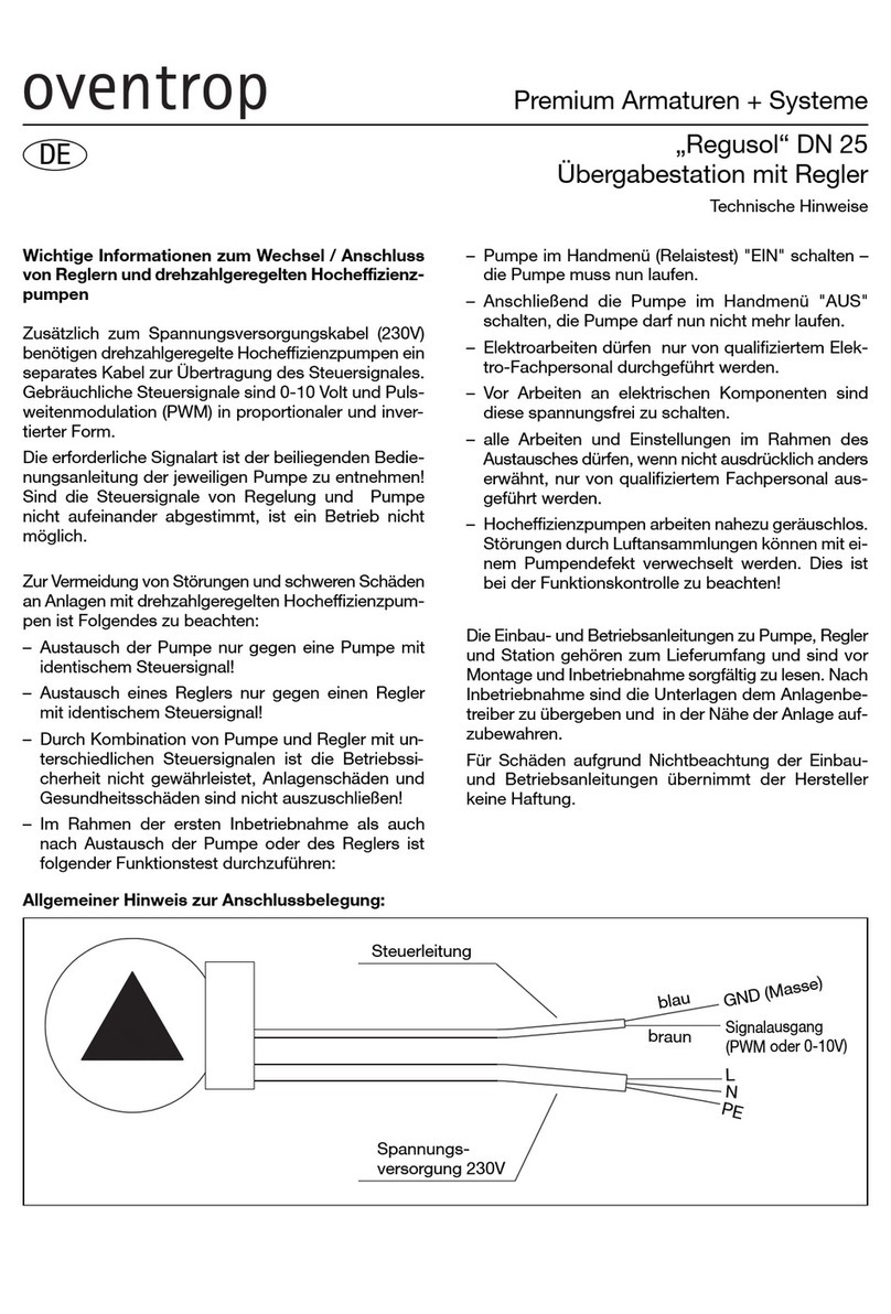 oventrop Regusol DN 25 quick start guide